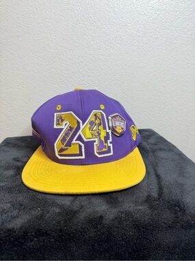 Los Angeles Lakers #24 Kobe Bryant Purple Gold Snapback Hat Adjustable Cap NBA